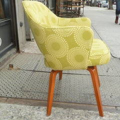 Early Eero Saarinen Knoll Executive Armchair Wood Legs