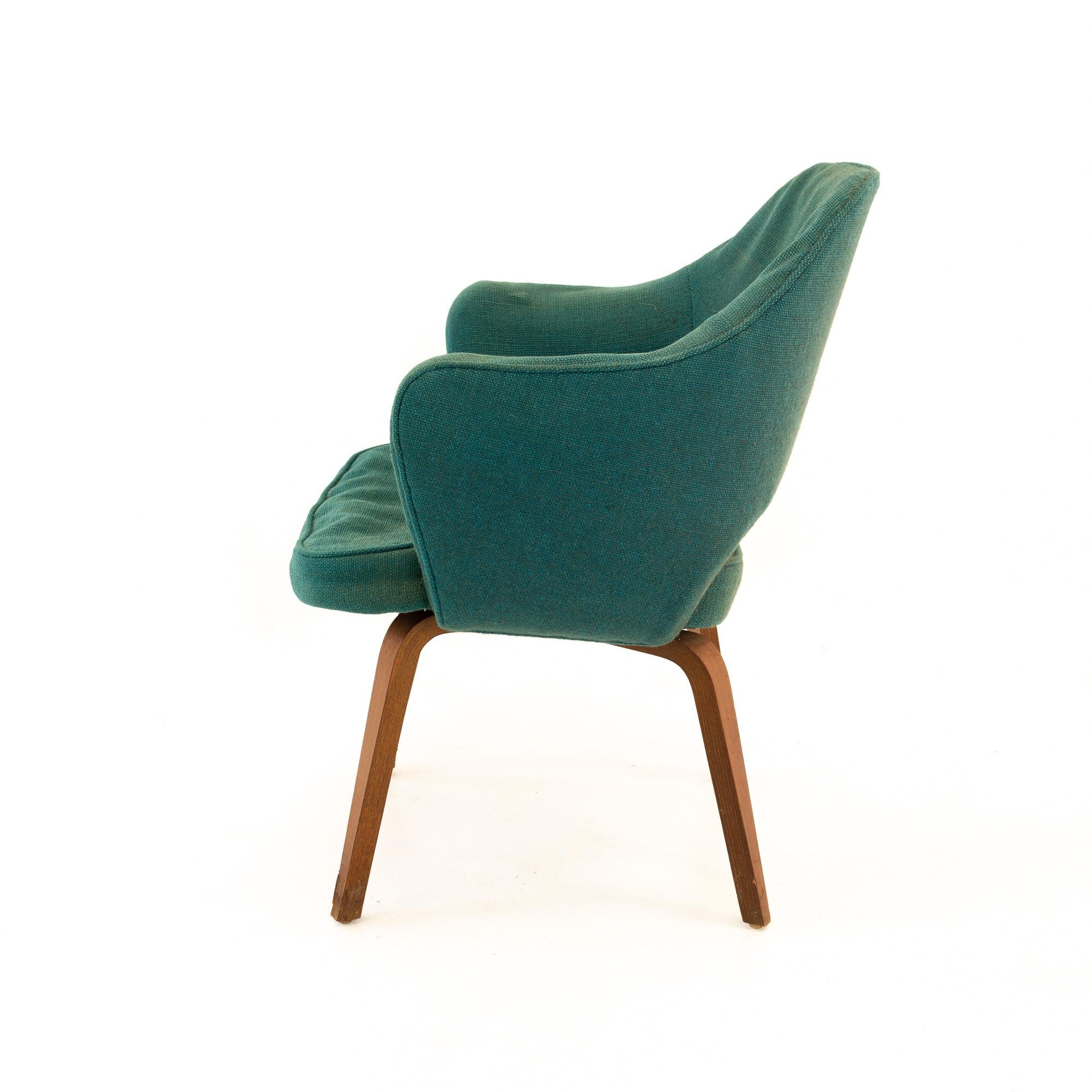 Wood Early Eero Saarinen for Knoll Mid Century Executive Armchairs - Set of 4