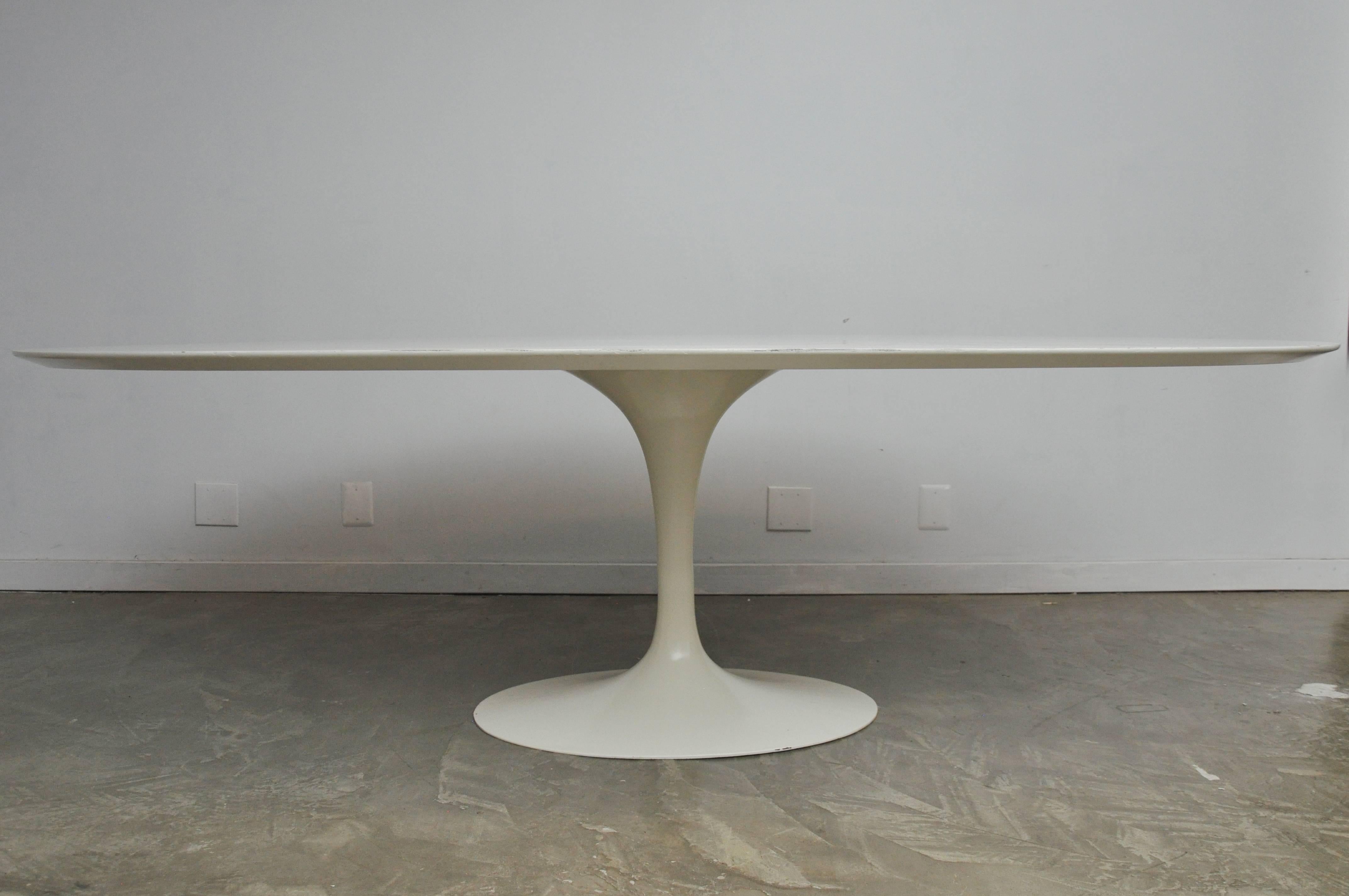 Early Eero Saarinen Oval Dining Table with Eight Chairs 1