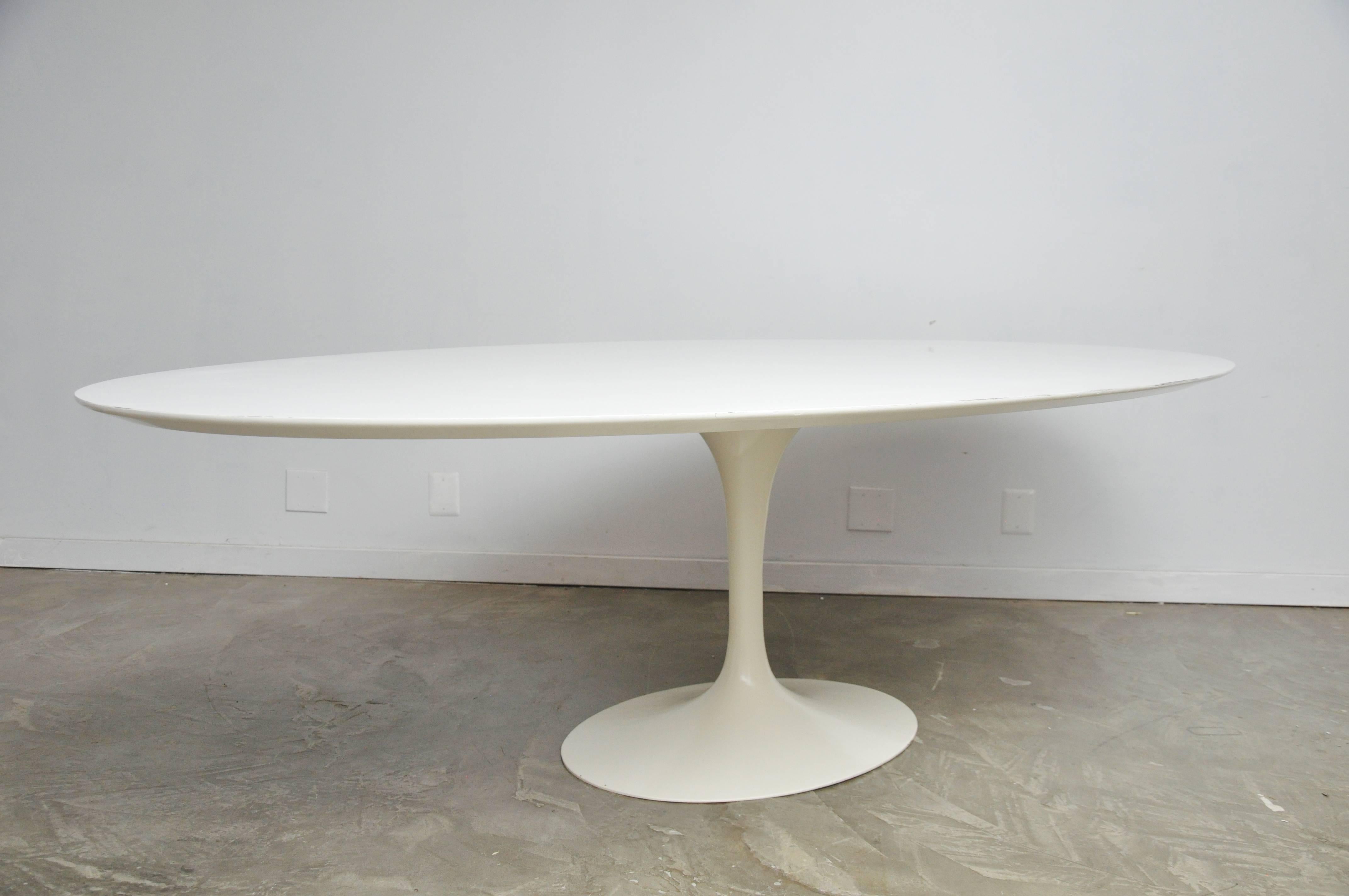 Early Eero Saarinen Oval Dining Table with Eight Chairs 3