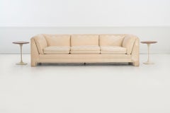 Early Eero Saarinen “Tulip” Side Tables, c.1960 –Walnut Tops & Cast-Iron Bases