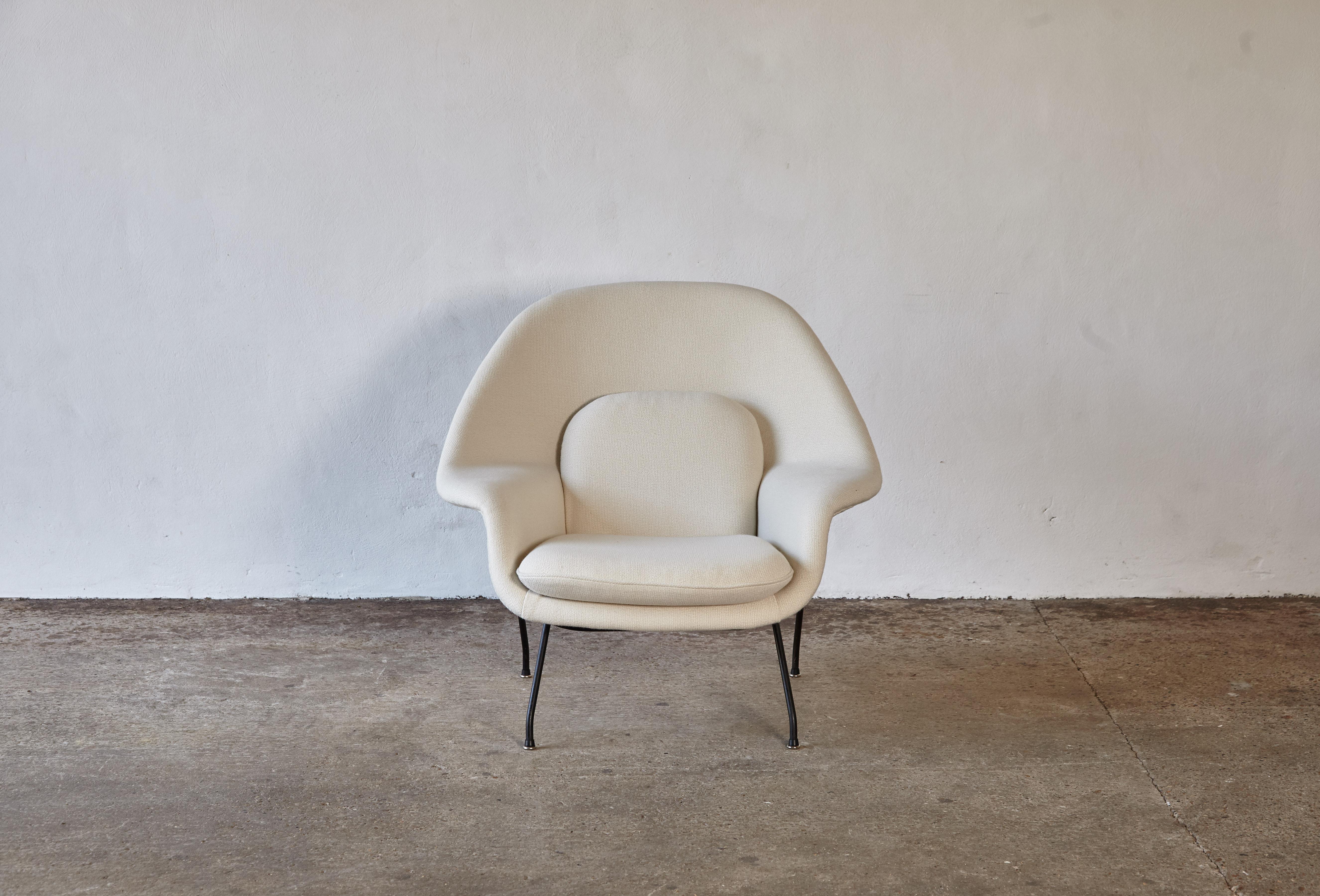 Early Eero Saarinen Womb Chair and Ottoman, Knoll, USA, 1950s-1960s 3