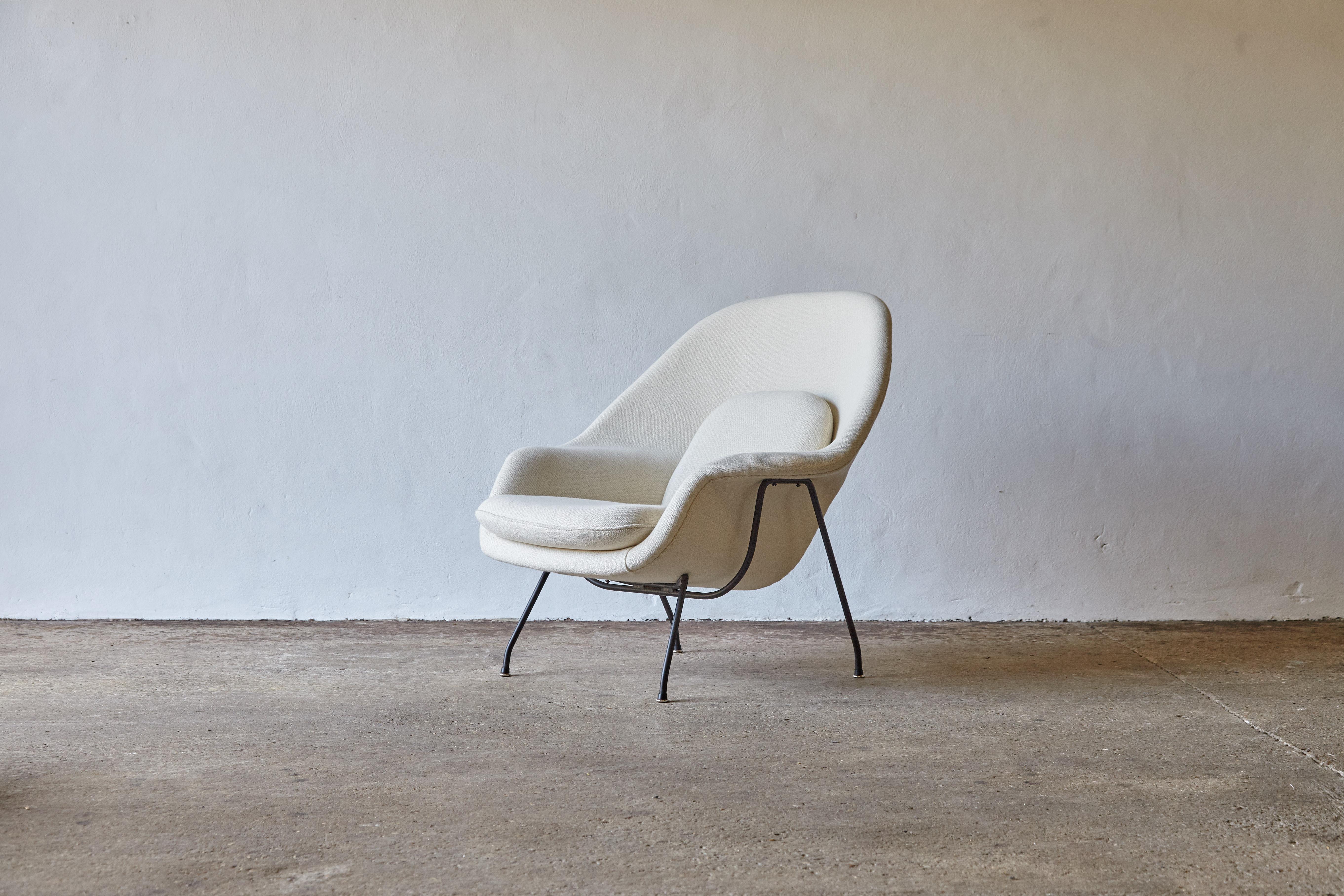 Early Eero Saarinen Womb Chair and Ottoman, Knoll, USA, 1950s-1960s 8