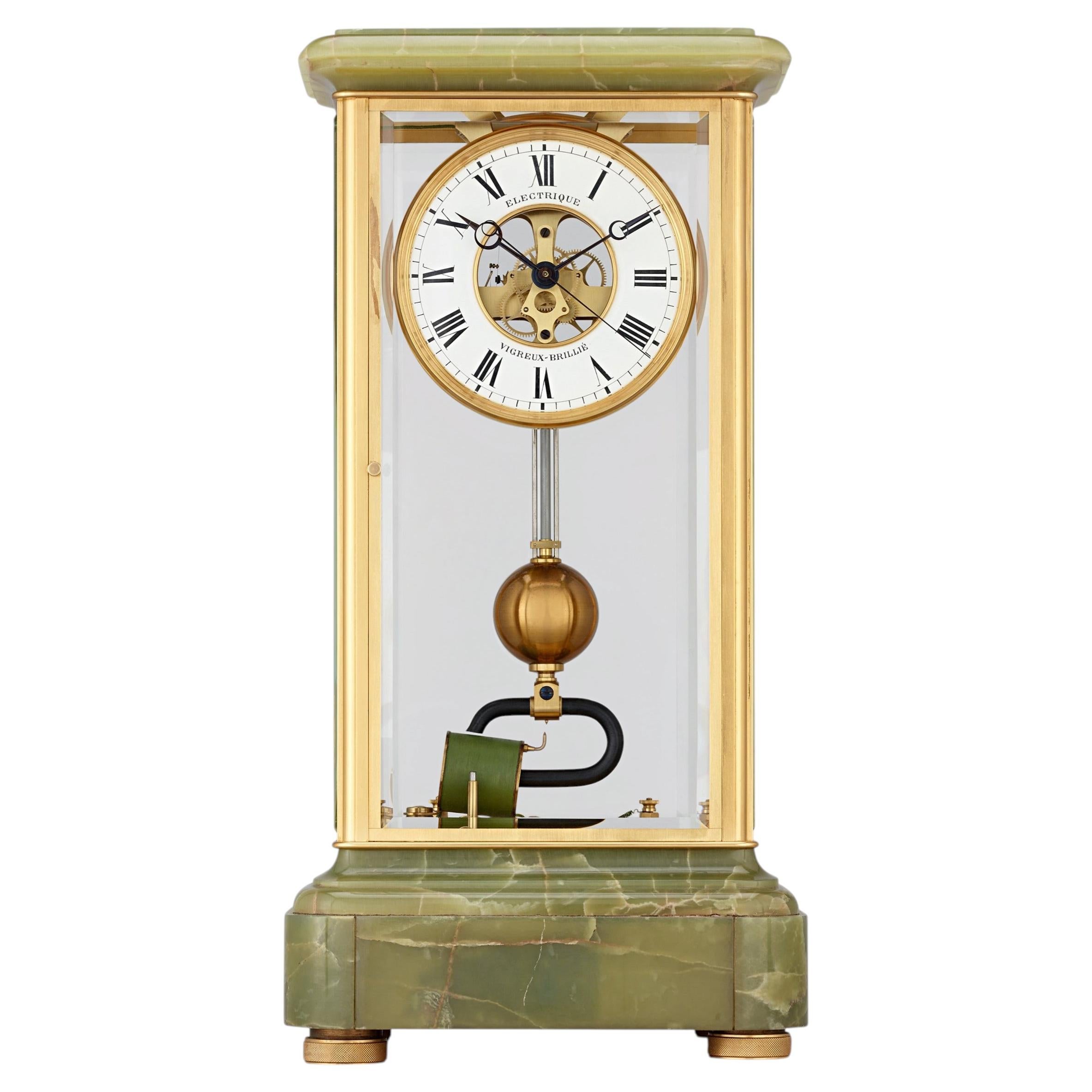 Early Electric Regulator Clock by Vigreux Brillié