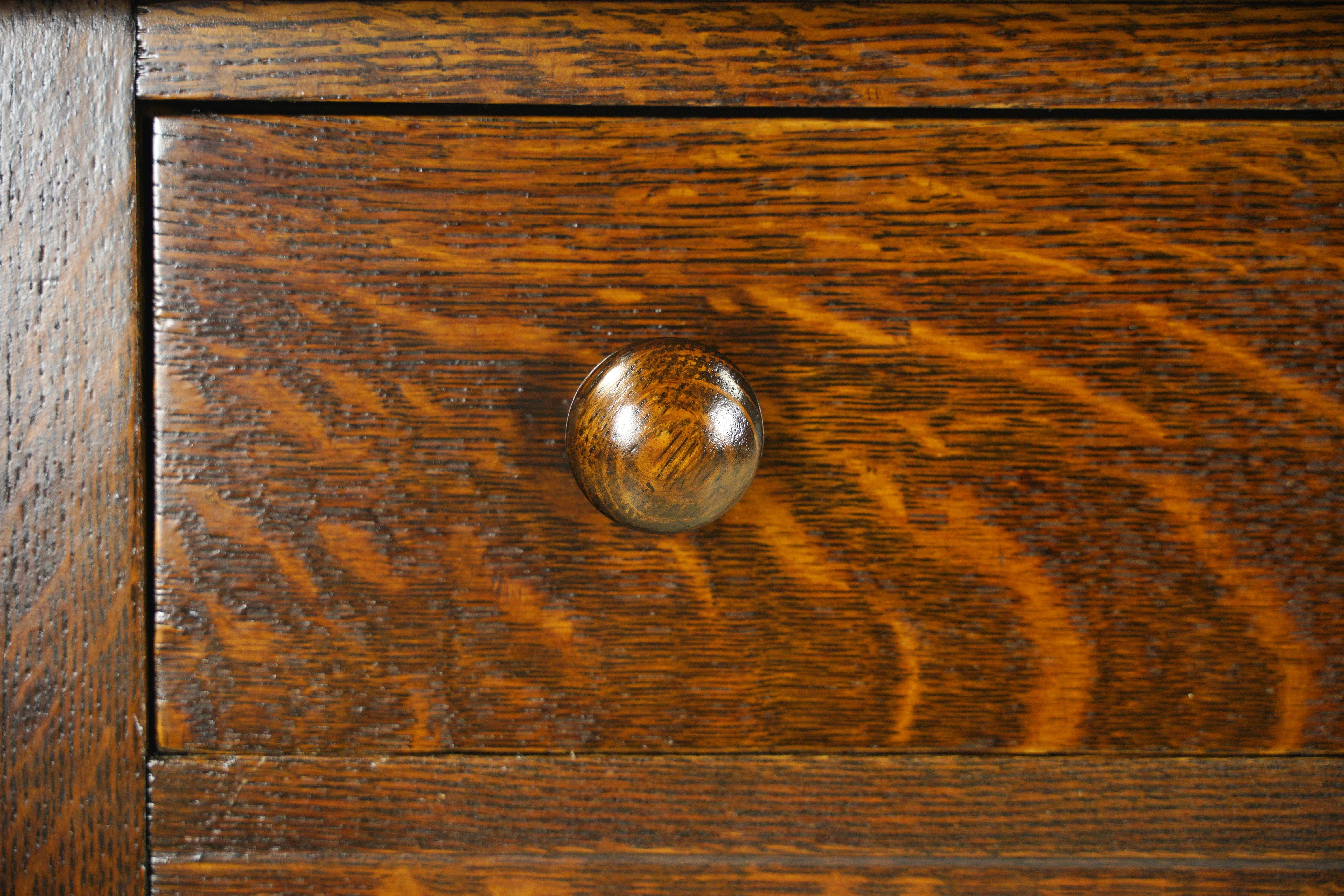 American Early Empire Tiger Oak Sideboard Server For Sale