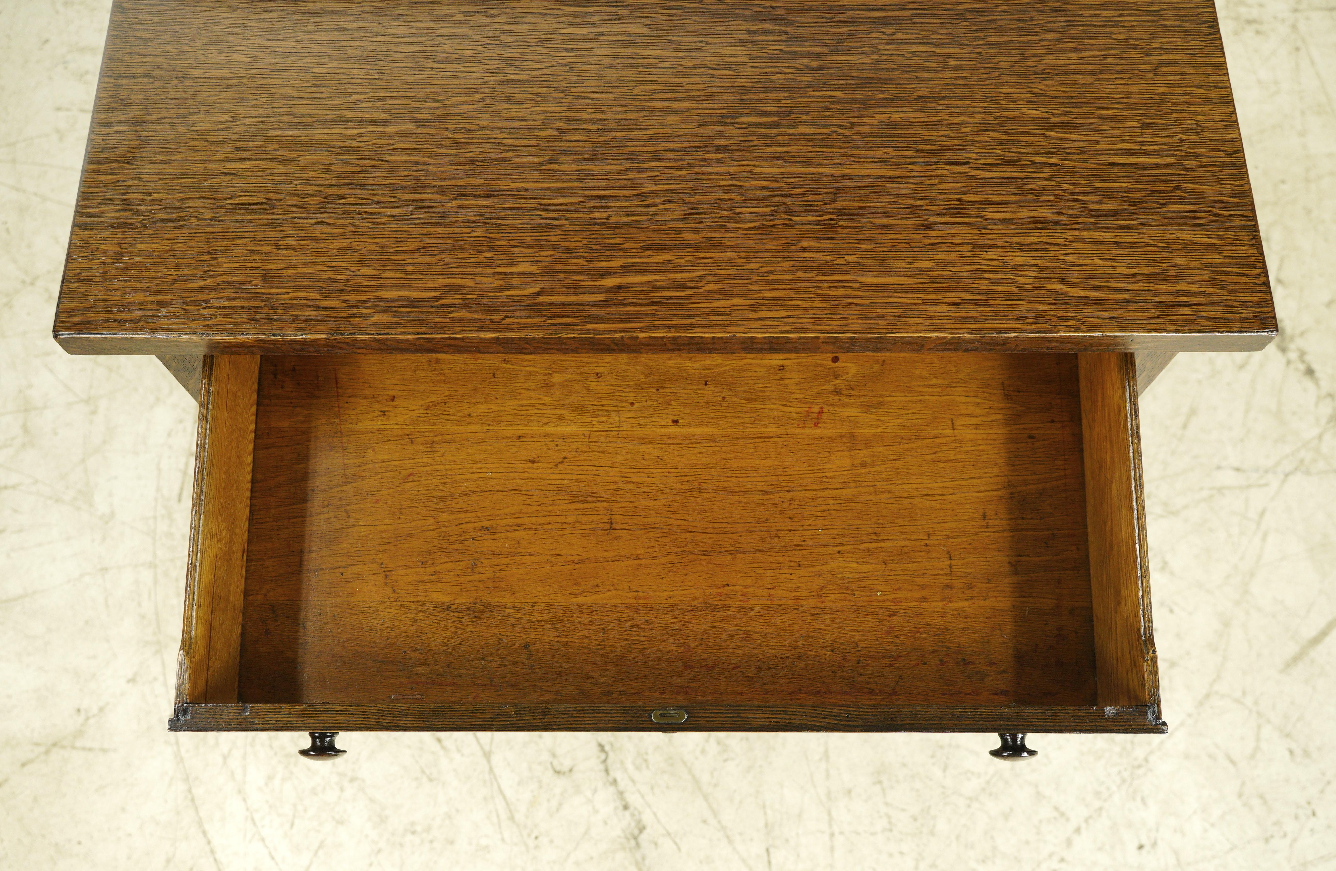 20th Century Early Empire Tiger Oak Sideboard Server For Sale