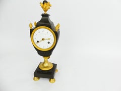 Early Empire Vasenuhr Mantel Clock "Gaston Jollya in Paris"