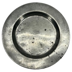 Early English 19th Century Pewter Plate
