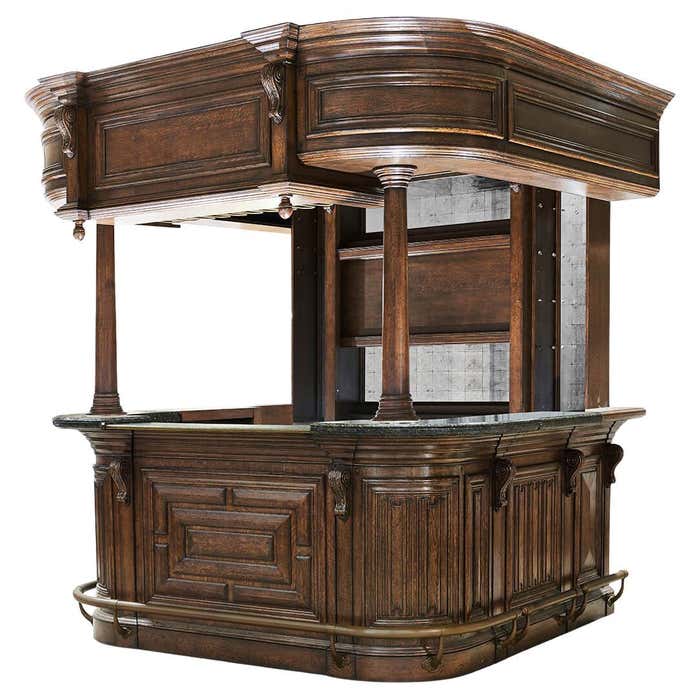 Old Ribbed Bar Early English Antique Bar For Sale at 1stDibs