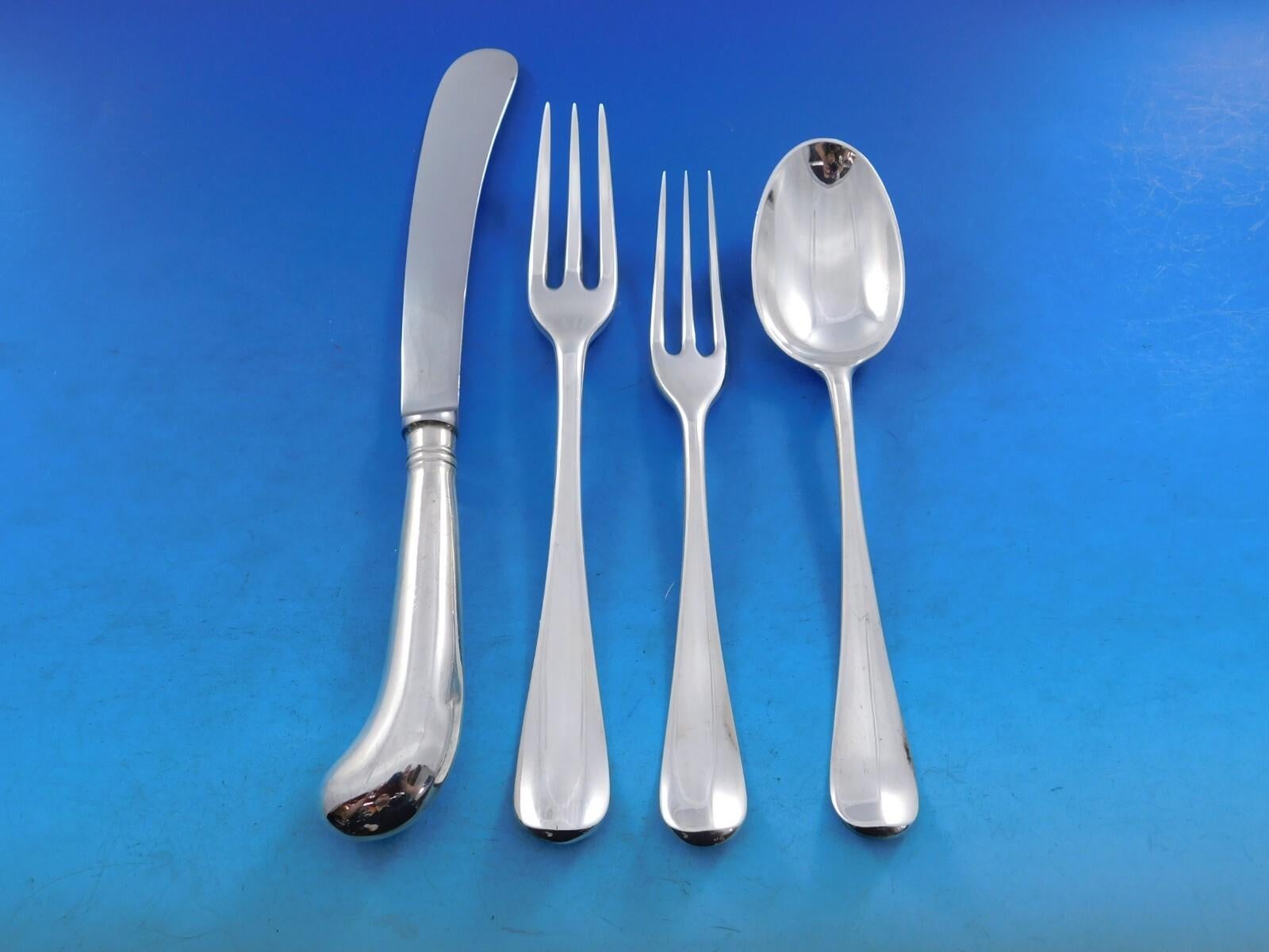 Early English by James Robinson Sterling Silver Flatware Dinner Service 56 pcs en Excelente estado para la venta en Big Bend, WI