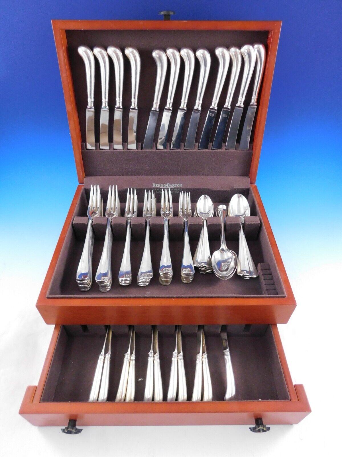 Early English by James Robinson Sterling Silver Flatware Dinner Service 82 pcs For Sale 2