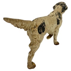 Early English Cast Iron Pointer Setter Dog Door Stop