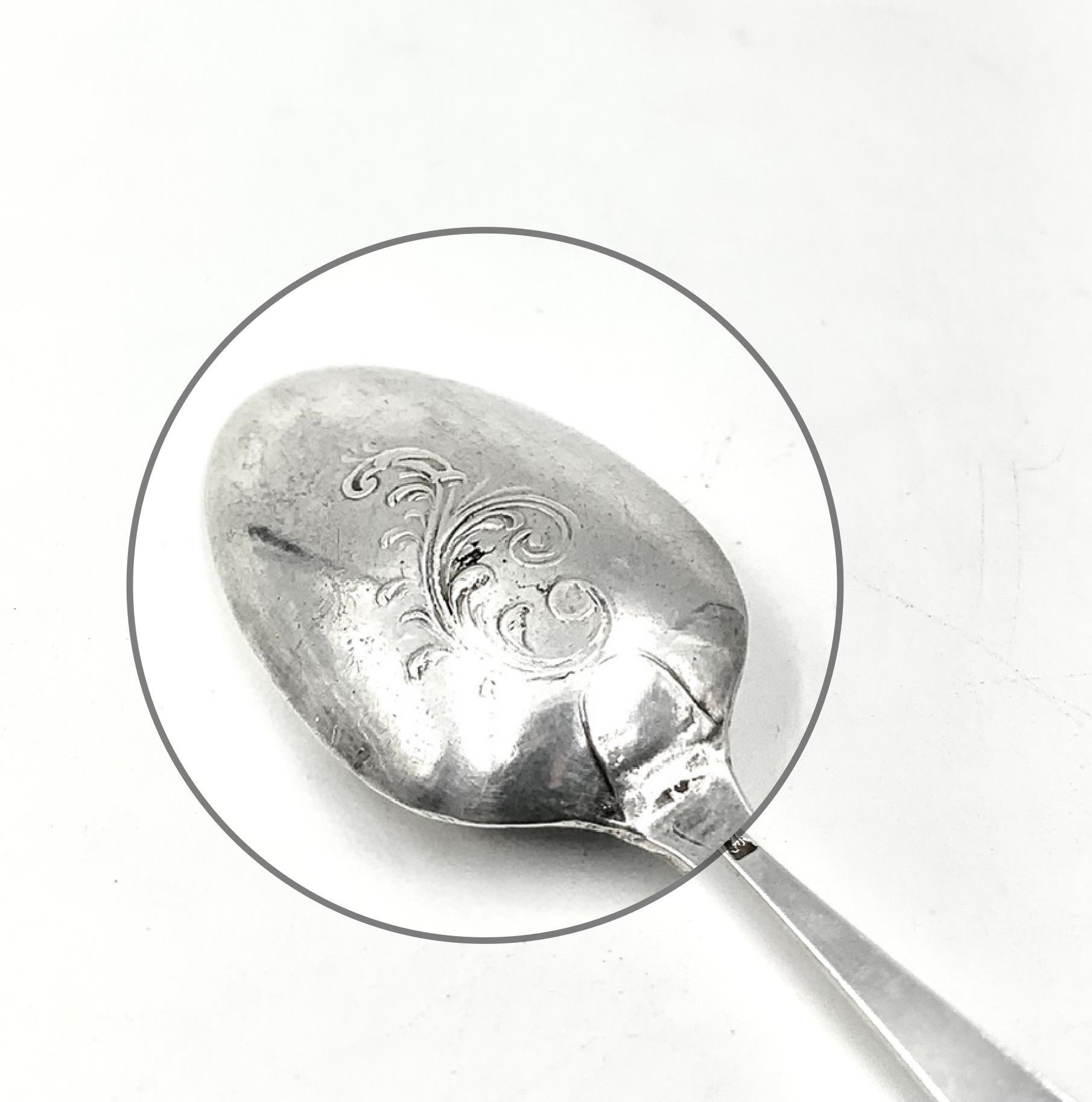 Early English Georgian Period Hester Bateman Sterling Silver Baby Spoon For Sale 1