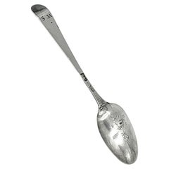 Antique Early English Georgian Period Hester Bateman Sterling Silver Baby Spoon