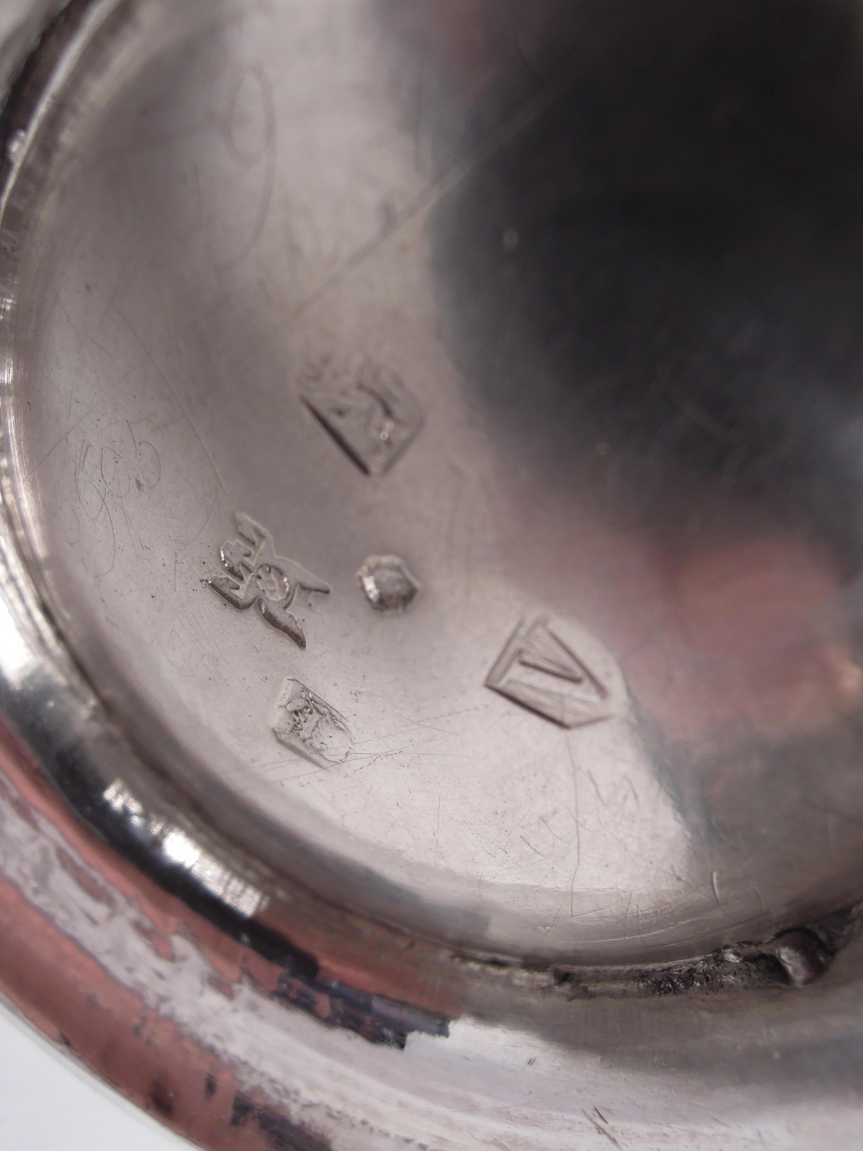 Early English Georgian Sterling Silver Mug by Tearle, 1735 7