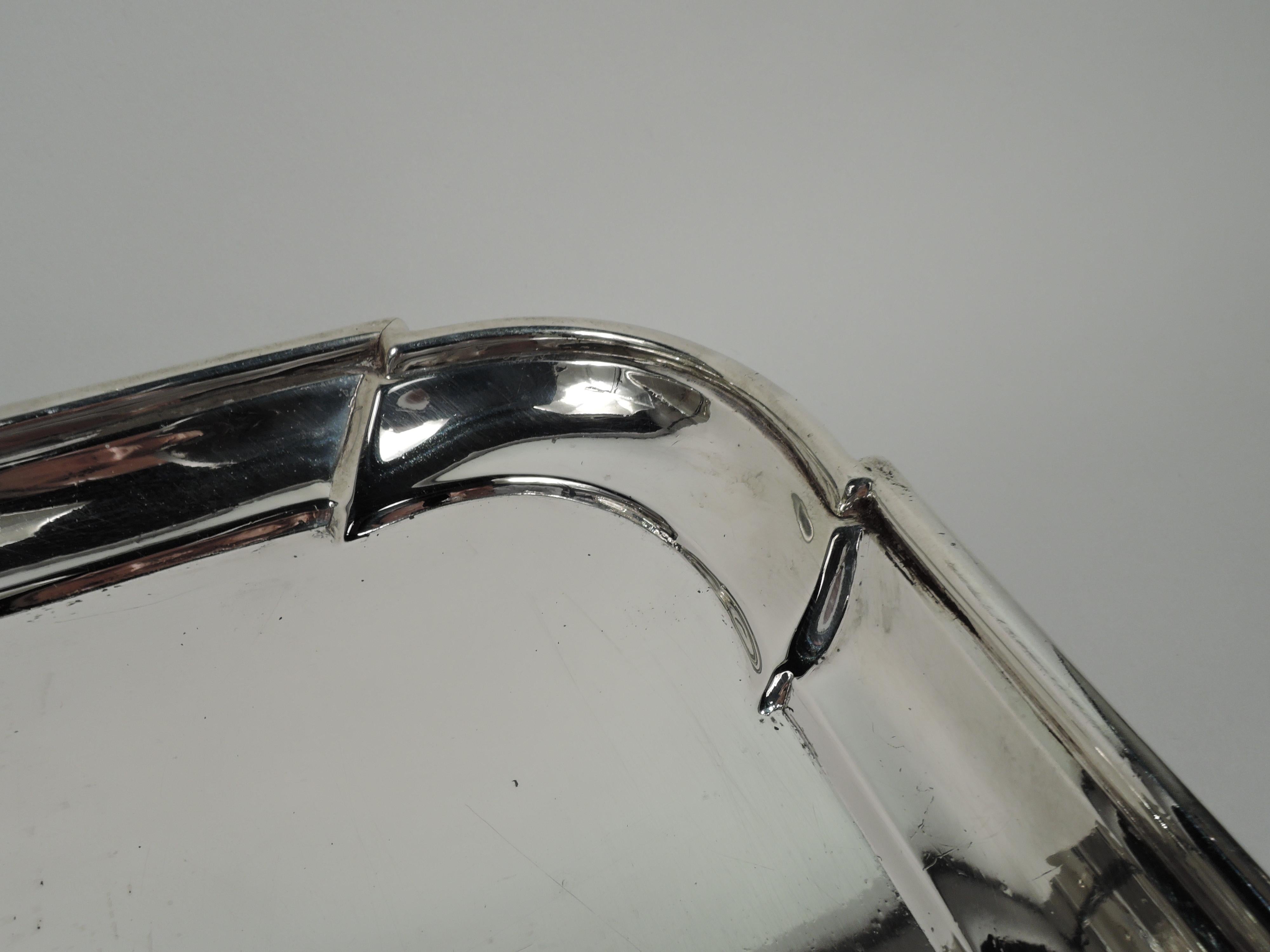Bandeja cuadrada inglesa georgiana antigua de plata de ley en Bueno estado para la venta en New York, NY