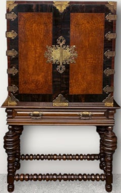 Cabinet da bar in acero e legno di zebra di Marsh & Co.