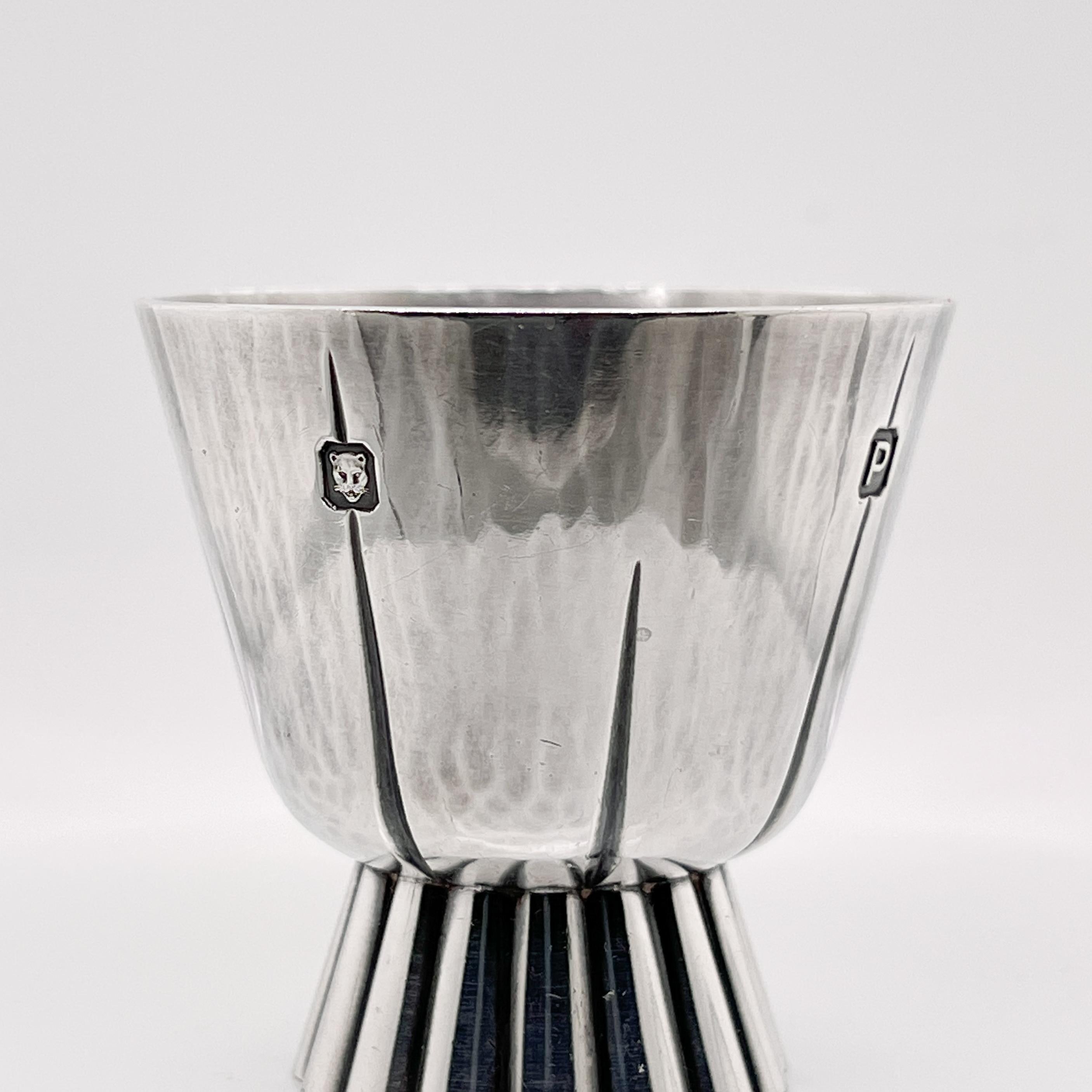Early English Modernist Gerald Benney Sterling Silver Cordial Cup or Shot Glass For Sale 3