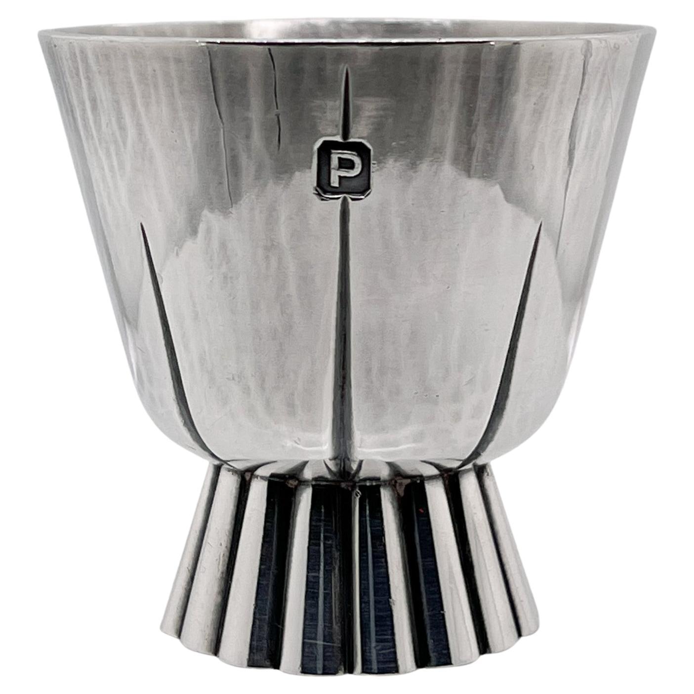 Early English Modernist Gerald Benney Sterling Silver Cordial Cup or Shot Glass For Sale