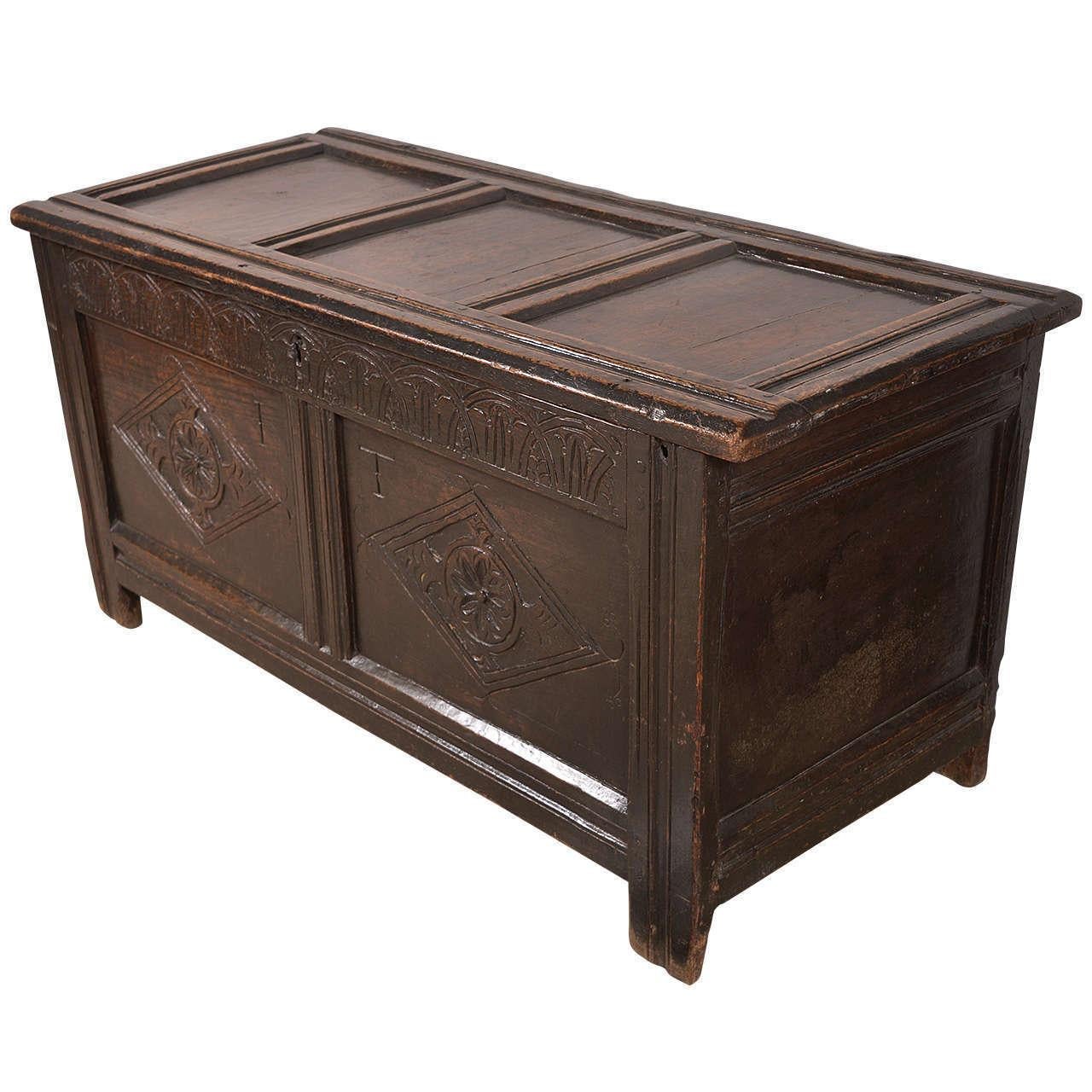 Early English Oak Chest For Sale 4