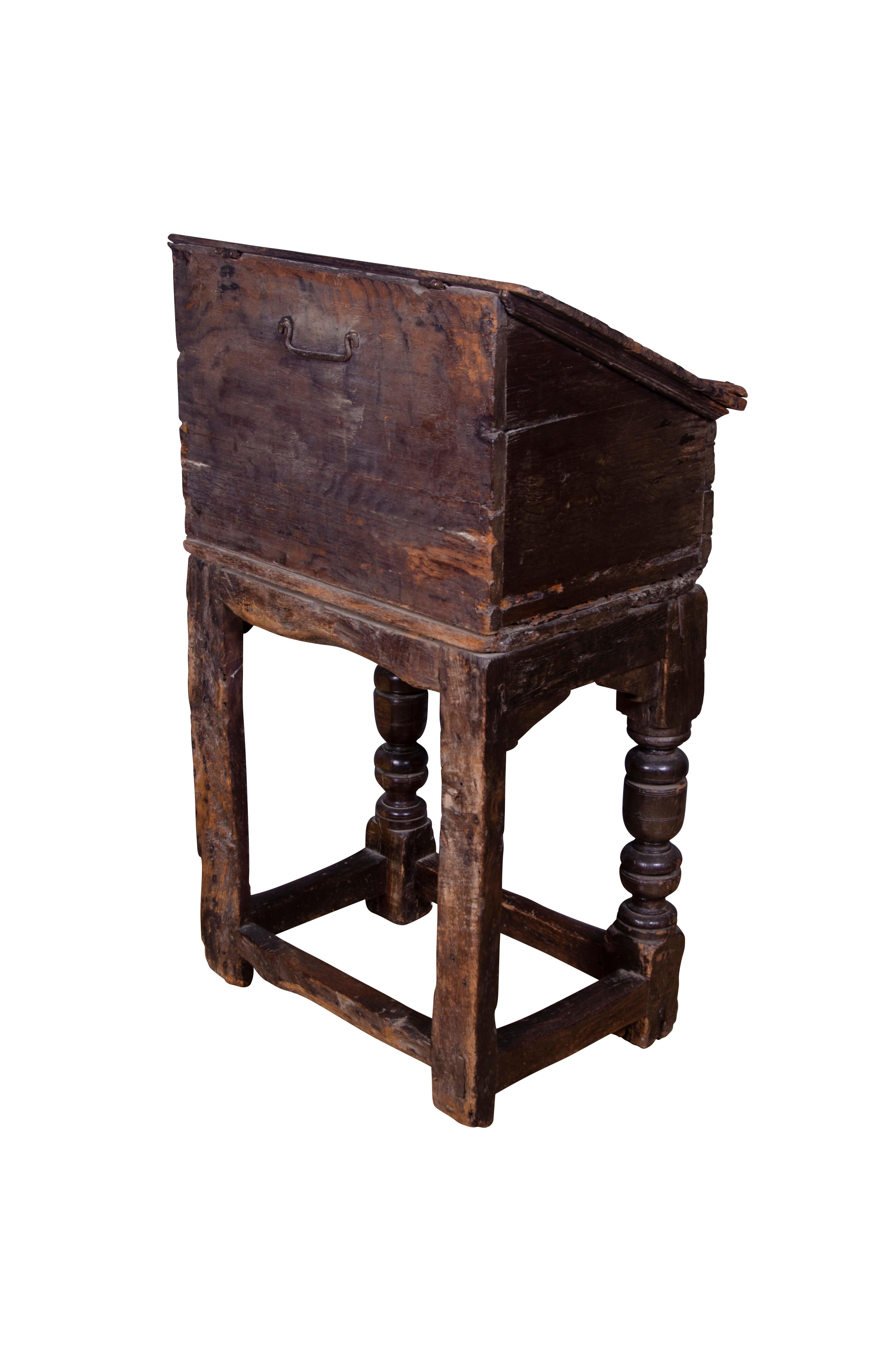 Early English Oak Lectern In Fair Condition In Essex, MA