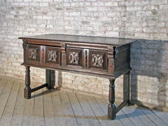 Early English Jacobean 17th Century Oak Sideboard or Low Dresser