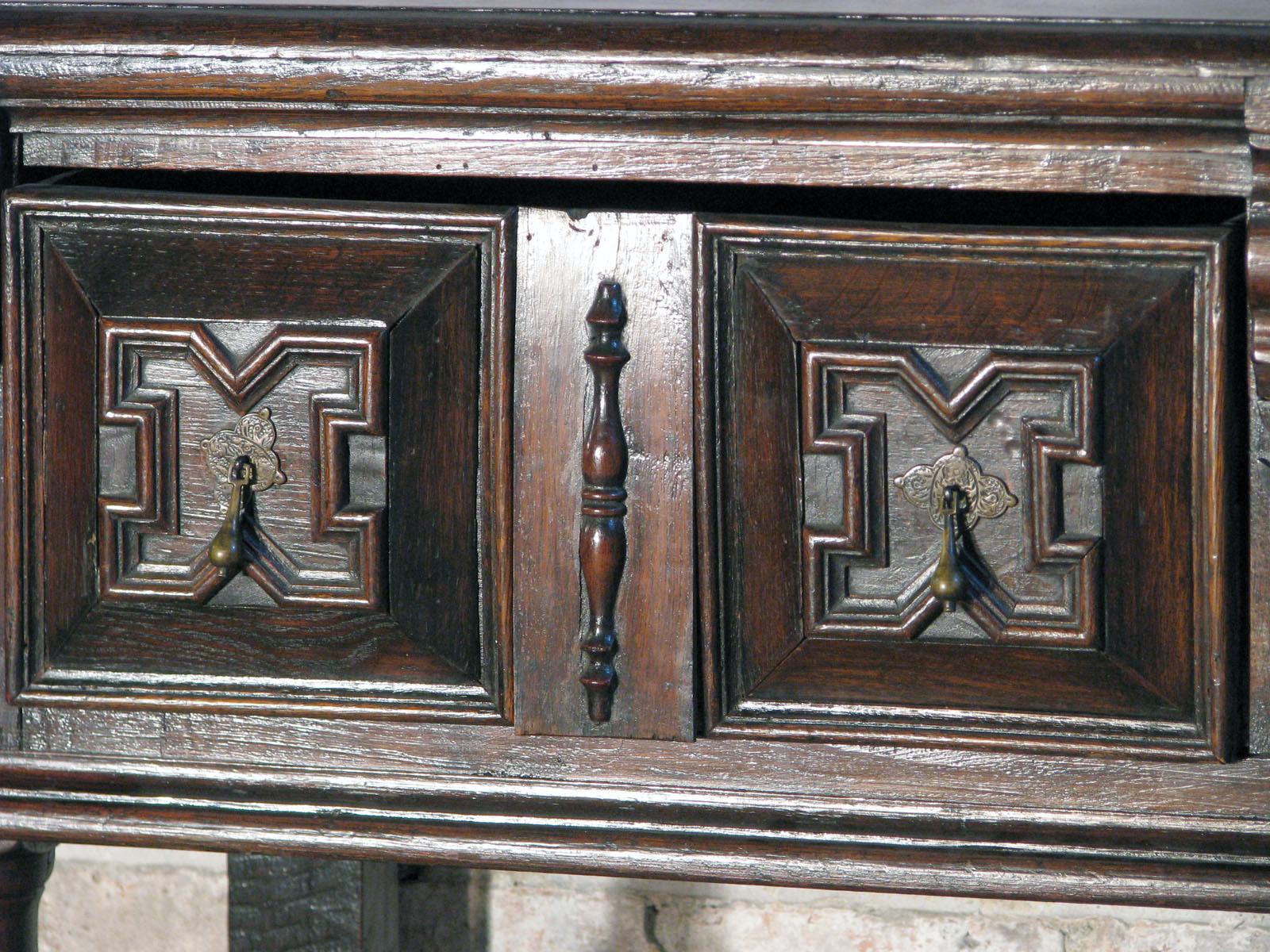 Early English Jacobean 17th Century Oak Sideboard or Low Dresser 1