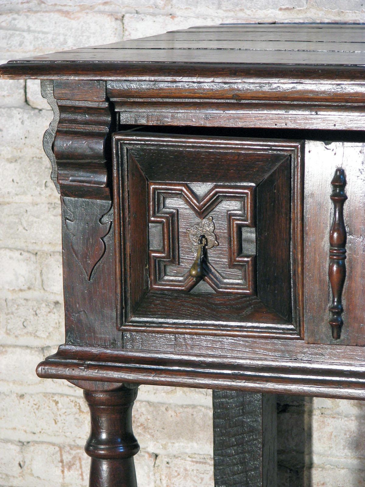 Early English Jacobean 17th Century Oak Sideboard or Low Dresser 2