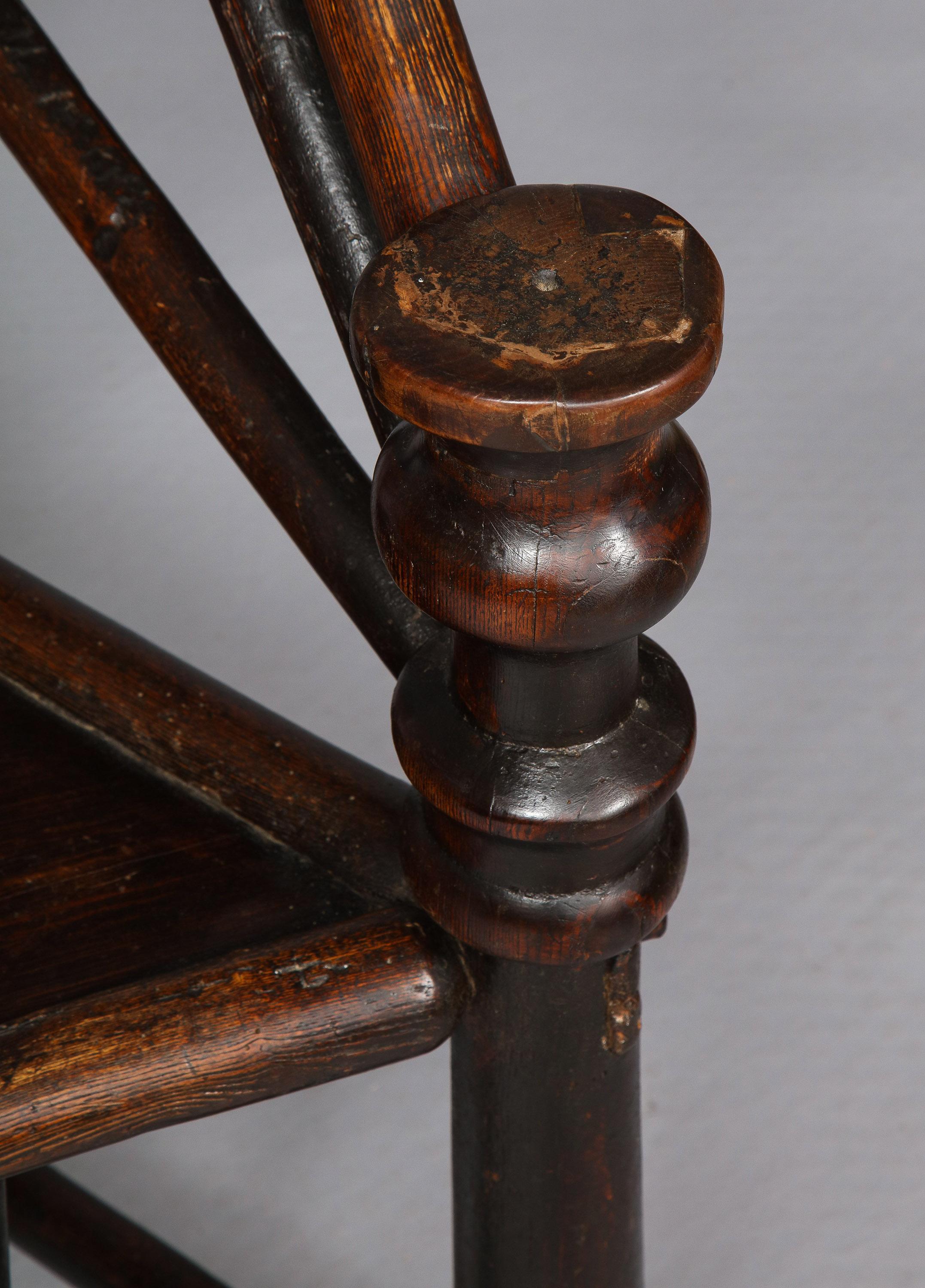 18th Century and Earlier Early English or Scottish Turner's Chair  For Sale