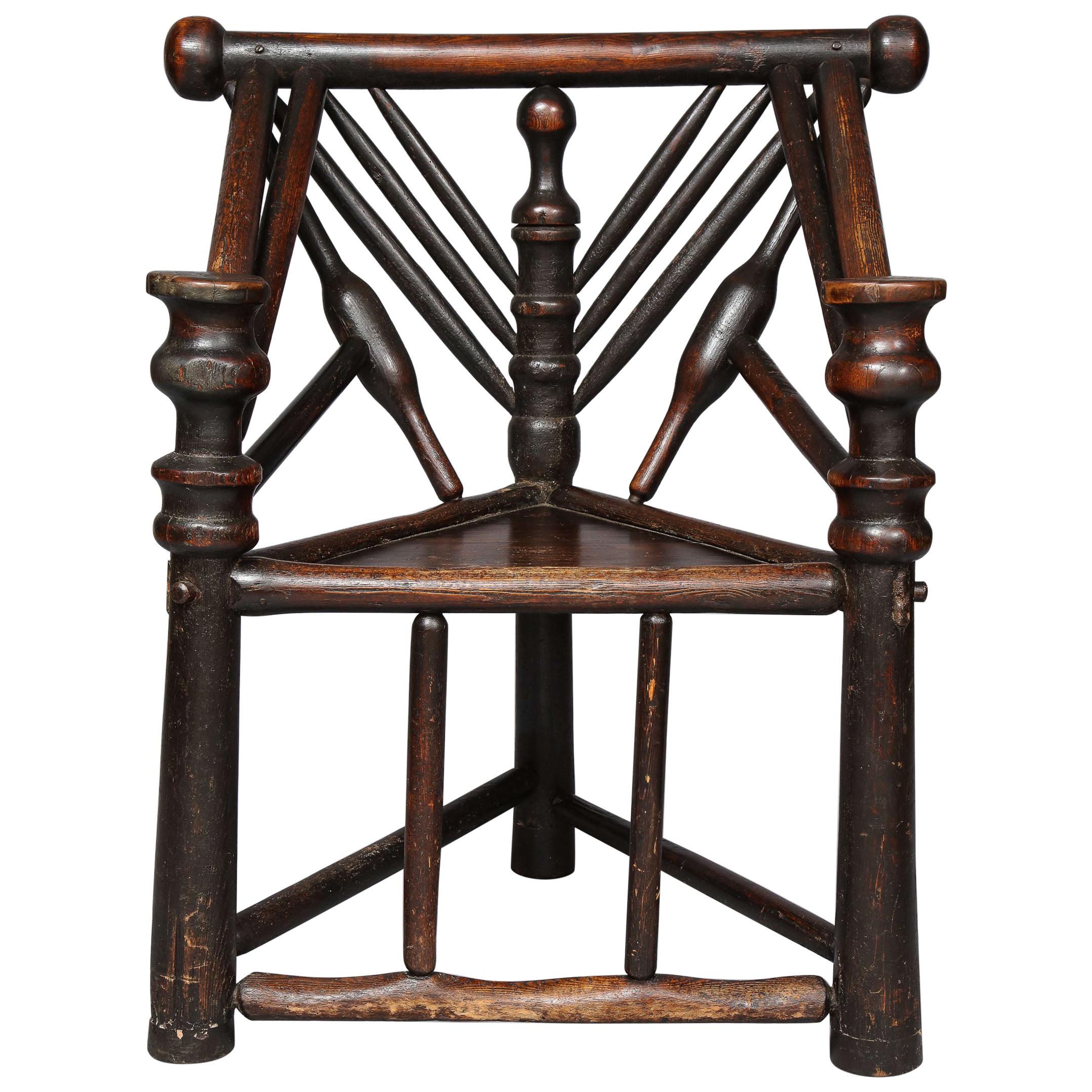 Early English or Scottish Turner's Chair 