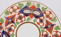 Early English Pair Porcelain Imari Pattern Cabinet Plates c.1810
