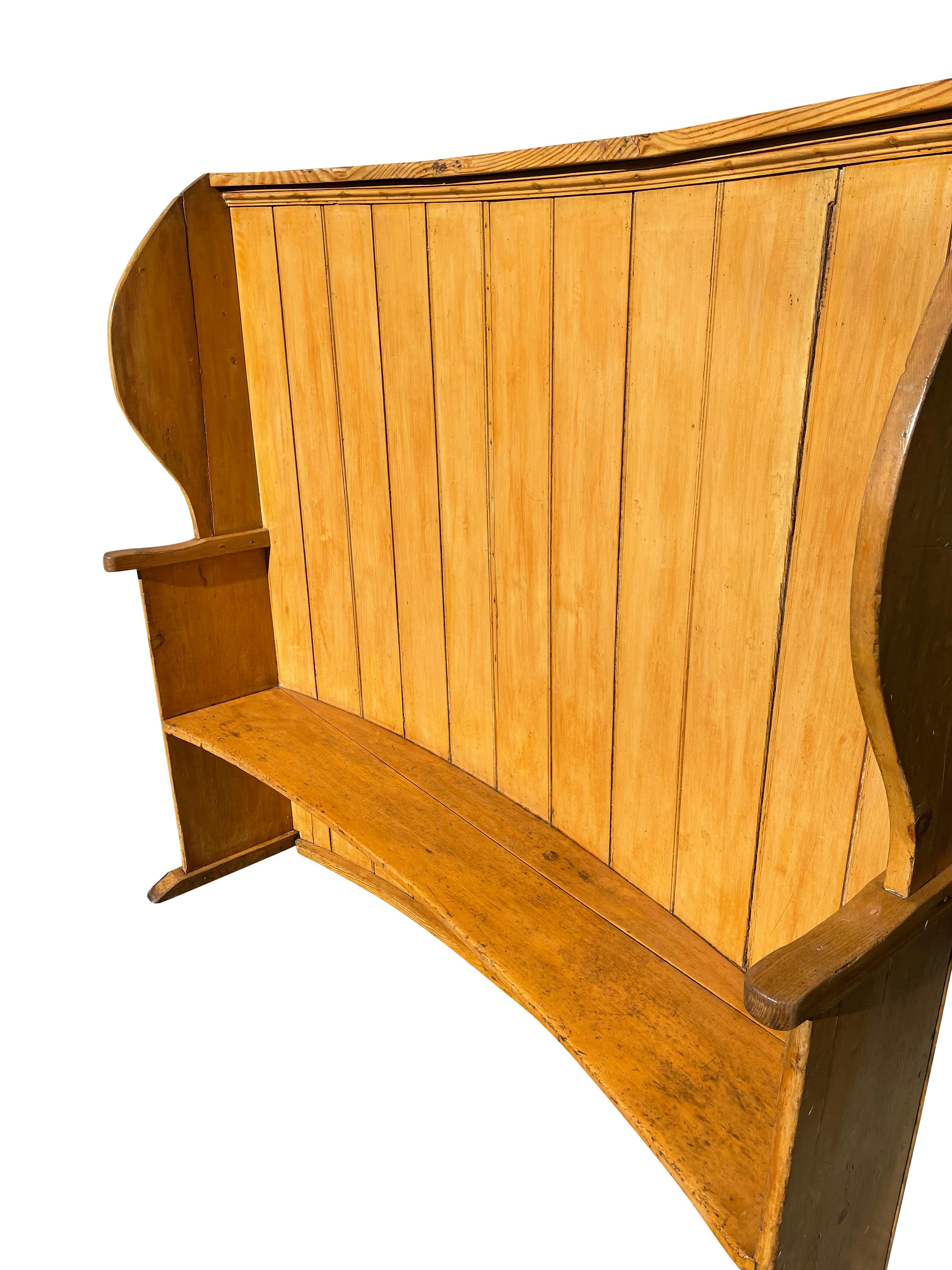 Early English Pine Settle or Bench 1