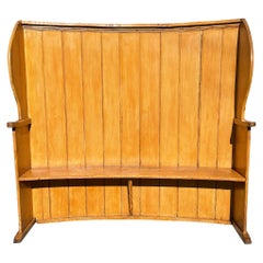 Early English Pine Settle or Bench