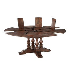 Early English Round Extension Dining Table 72