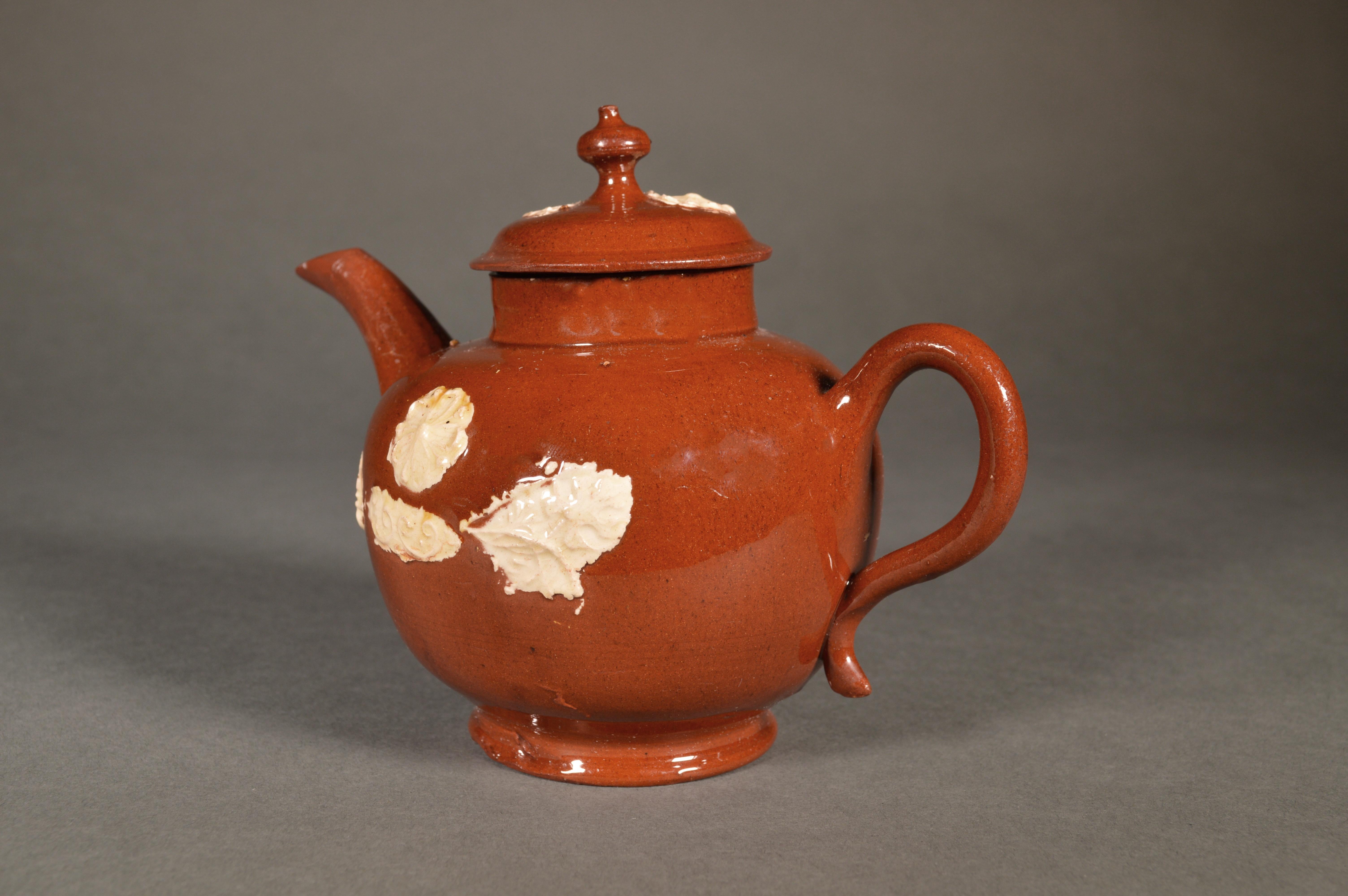 Georgian Early English Staffordshire Pottery Redware Teapot, circa 1740-1750
