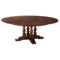 Early English Style Round Extension Dining Table 78