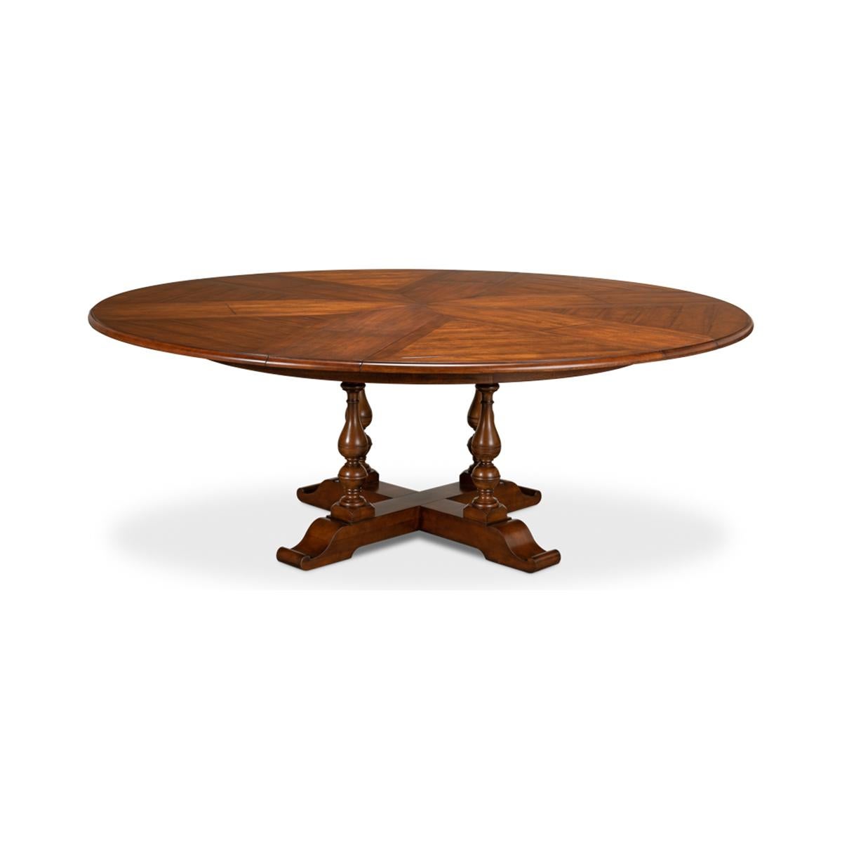 Elizabethan Early English Style Round Extension Dining Table - 84