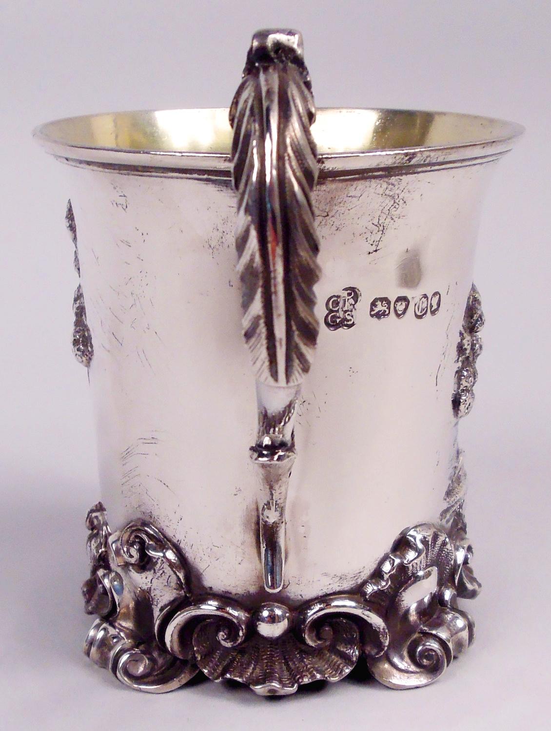 Early English Victorian Baby Cup with Child & Pony Pastoral Scene, 1838 In Good Condition For Sale In New York, NY