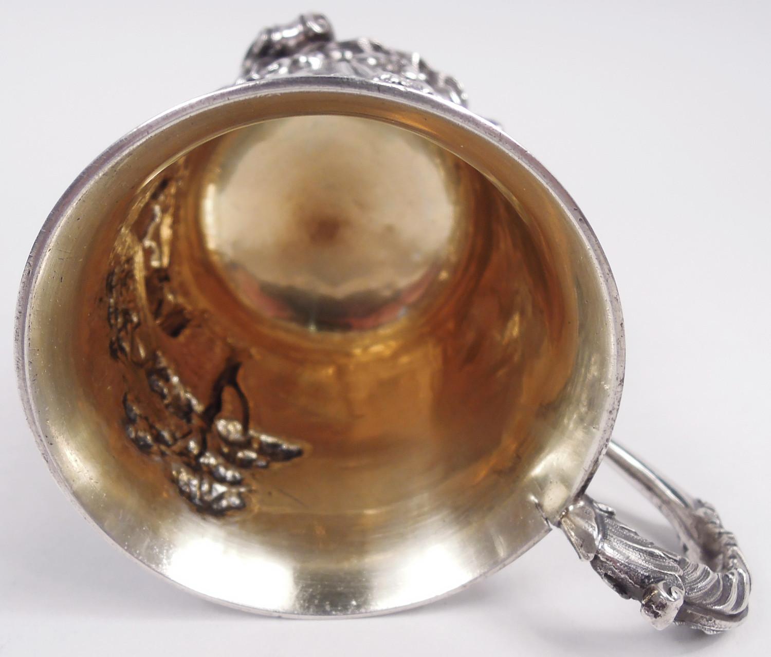 Sterling Silver Early English Victorian Baby Cup with Child & Pony Pastoral Scene, 1838 For Sale
