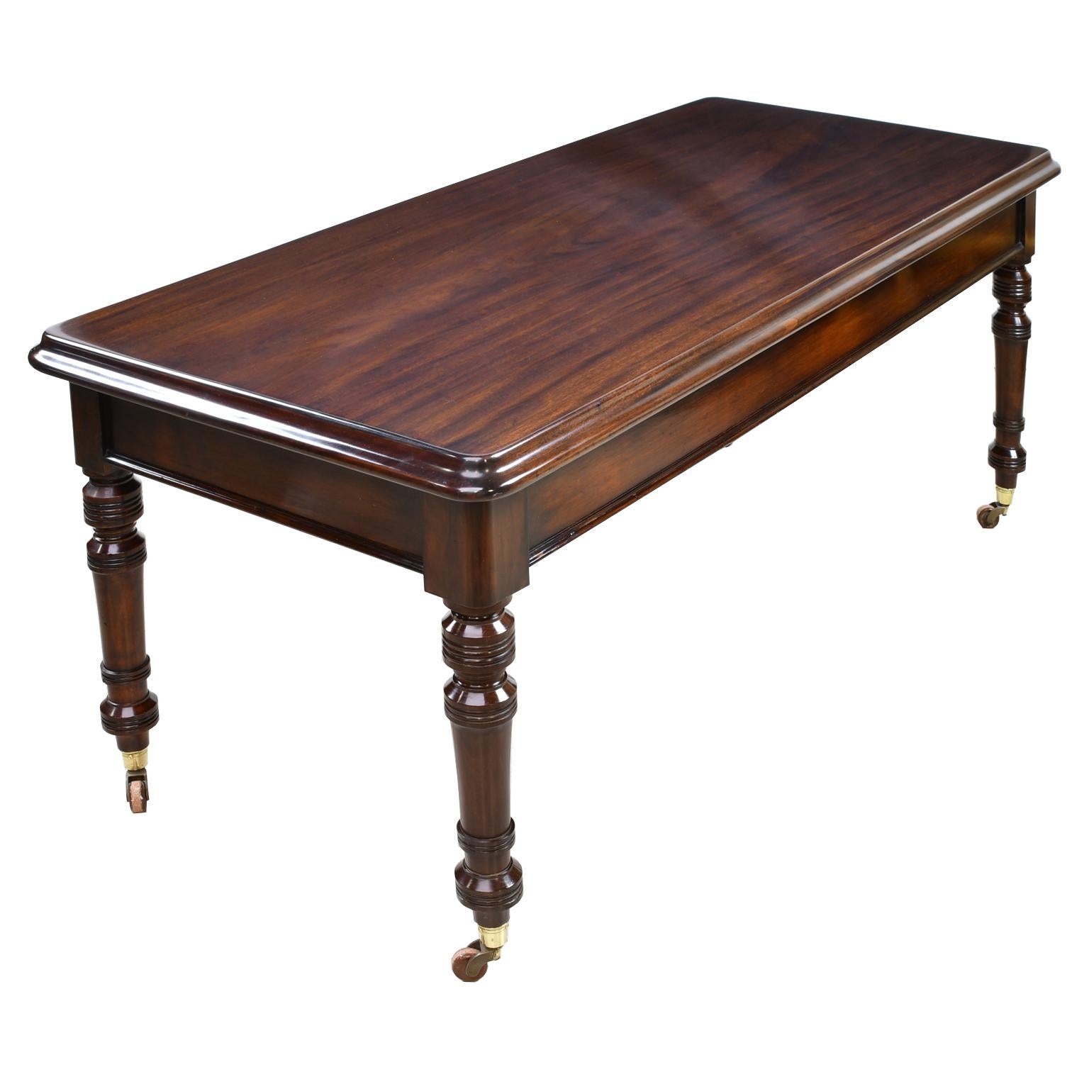 Early Victorian Early English Victorian Library Table in Mahogany, circa 1840