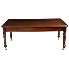 Antique Early English Victorian Library Table in Mahogany, circa 1840