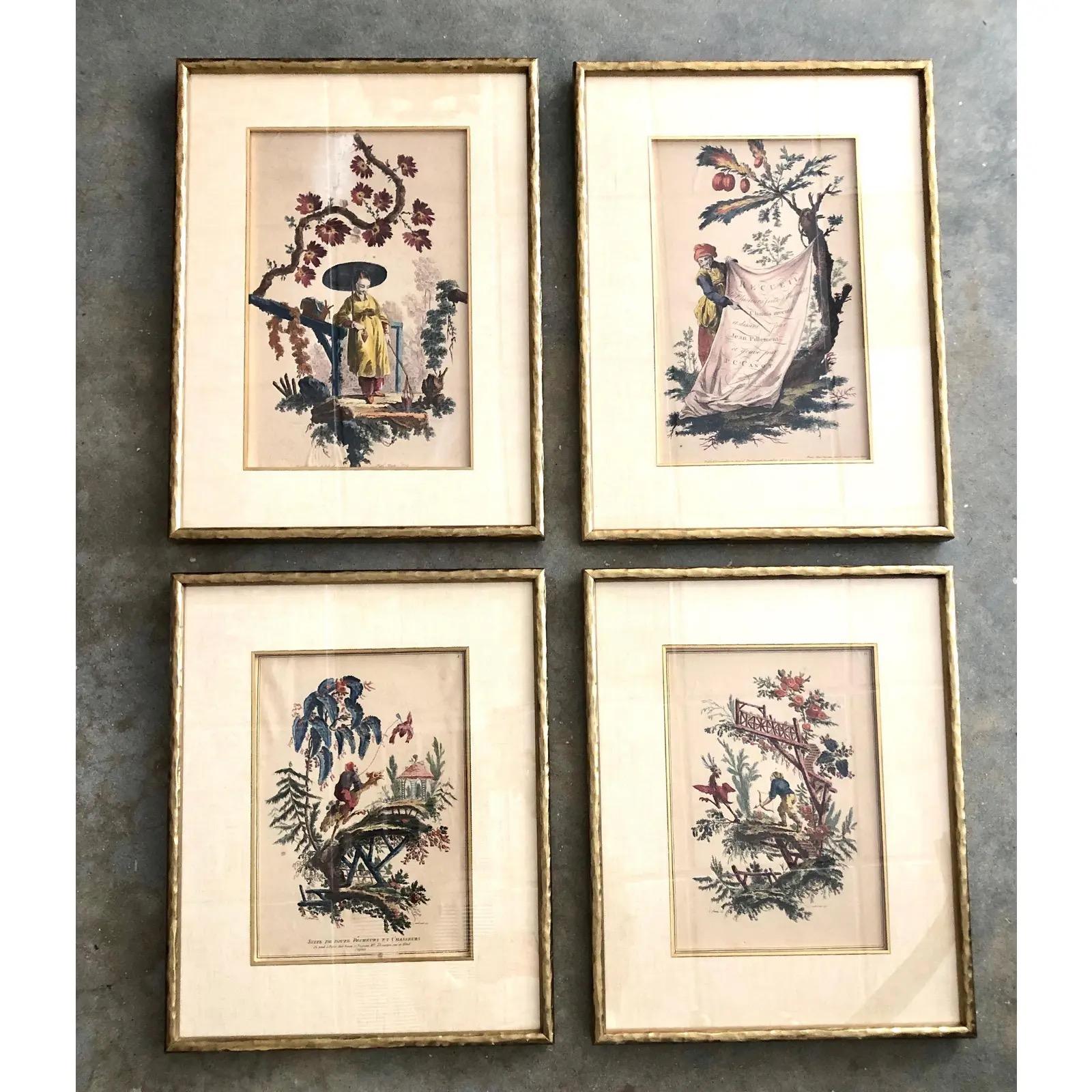 Early Engravings Dated 1759 - Set of 4 For Sale 2