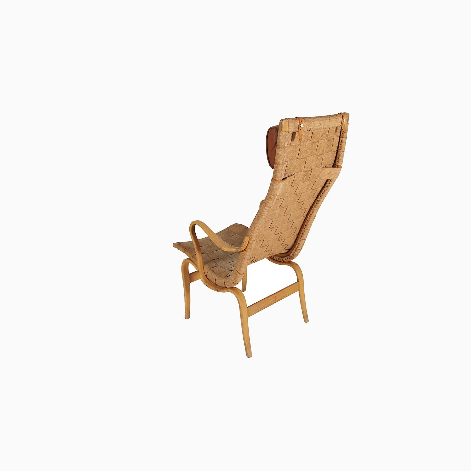 Lacquered Early Era Eva Chair by Bruno Mathsson For Sale