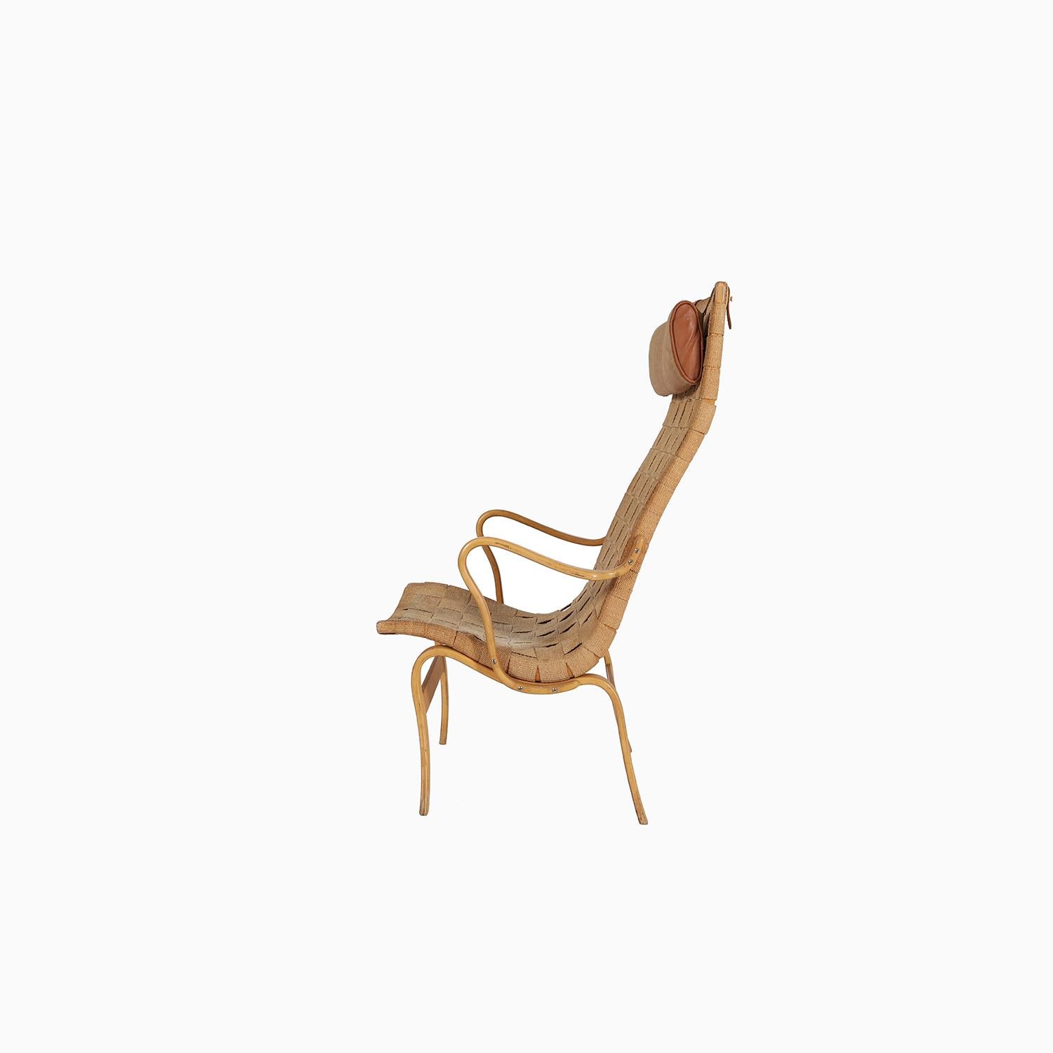 Early Era Eva Chair by Bruno Mathsson In Good Condition For Sale In Minneapolis, MN