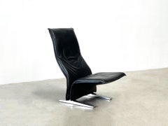 Butaca Early F780 de cuero negro de Pierre Paulin para Artifort