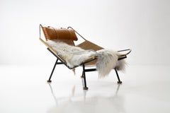 Early Flag Halyard Chair GE225 by Hans Wegner with Wooden Feet, Denmark, 1950