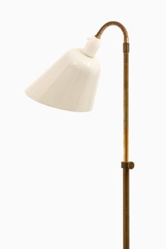 Early Floor Lamp in Brass and Lacquered Metal by Arne Jacobsen, 1950's