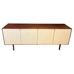 Early Florance Knoll For Knoll Associates Walnut And Cream Credenza C.1950