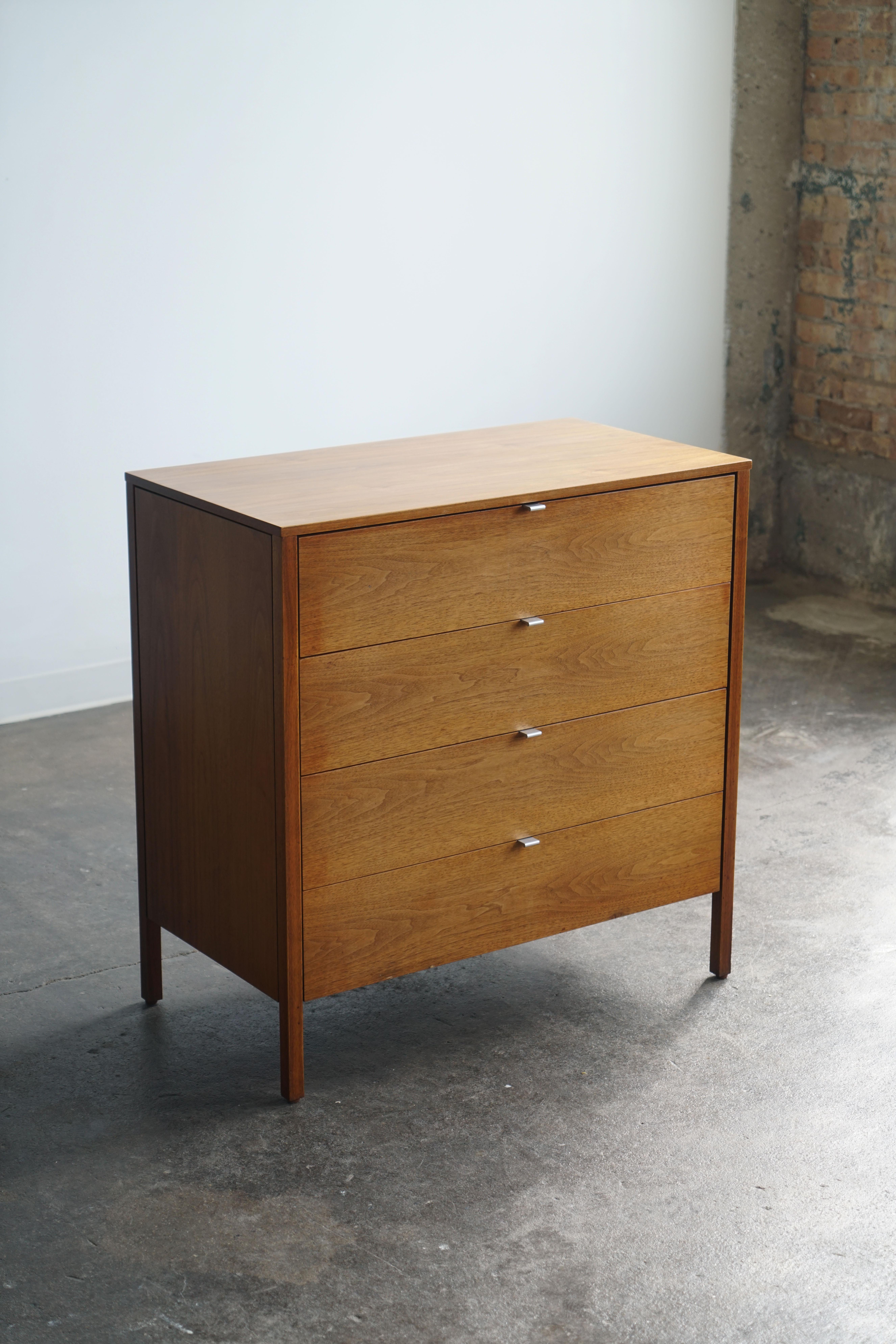Mid-Century Modern Early Florence Knoll Chest of Drawers Dresser in Walnut