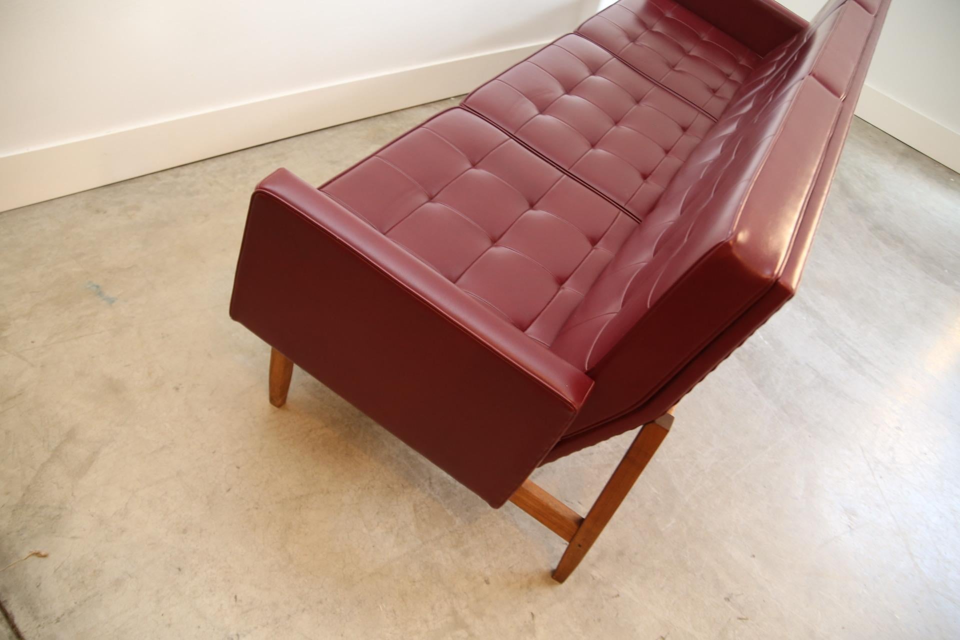 Early Florence Knoll Walnut Base Sofa from Marcel Breuer Snower Estate 5